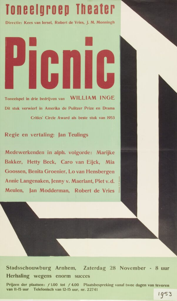 1953 Picnic - Toneelgroep Theater - ontwerp H.P. Doebele