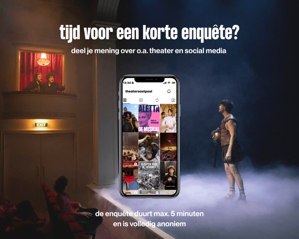Afbeelding enquête Theater Oostpool - foto Showmeister door Sanne Peper